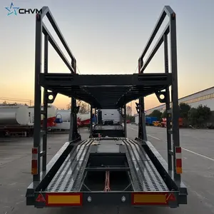 Doble cubierta Auto Transporte Camión Remolque Car Carrier Semi Remolque para la venta