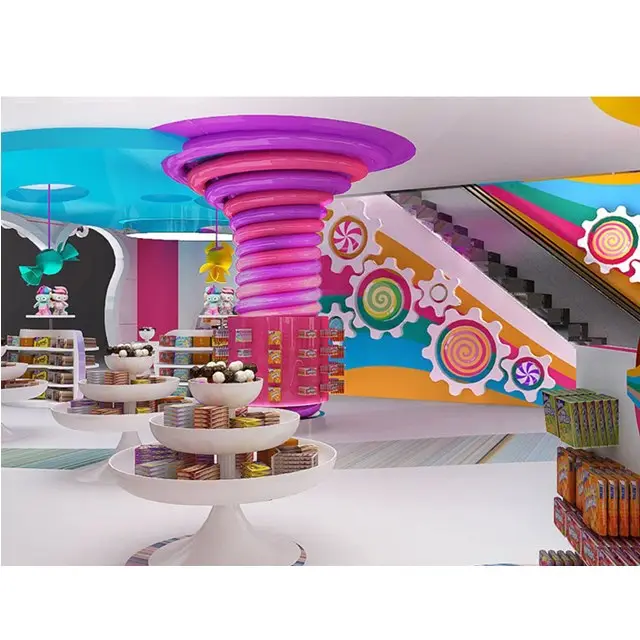 Centro commerciale Candy Display Candy Kiosk Furniture 3D Design Candy Shop in vendita