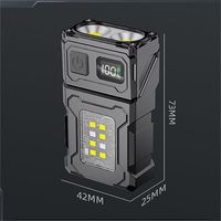 Linterna LED con Clip Magnético, Mini Linterna Táctica Multifuncional, Recargable Tipo C, Impermeable, Pequeña Linterna de Llavero
