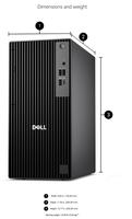 PC Desktop Baru Pro Tower QCT1250 Intel Core I5-14500 8GB DDR5 512GB SSD Windows 10 Business Komputer Grafis Terintegrasi