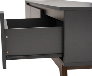 ตู้วางทีวี MANDO สีวอลนัทและสีดำ ขนาด 1.8 เมตร สำหรับใช้งานในเมือง ผลิตในมาเลเซีย เหมาะสำหรับสำนักงานหรือห้องรับรองมืออาชีพ - Product Image 6