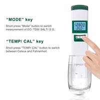 Nouveau testeur de qualité de l'eau numérique portable Bluetooth 5-en-1 TDS SALT S.G EC Temp Stylo de test
