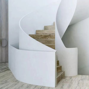 Carreaux d'escalier en spirale en marbre vert veiné pour l'immobilier haut <span class=keywords><strong>de</strong></span> gamme - Product Image 1