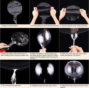 Globos Inflables Decorativos para Bodas, Globo BOBO con Luces LED, Decoración con Globos, Globos LED de Burbuja - Product Image 4