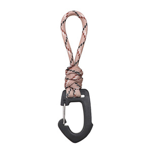 Nylon Key Lanyard With Carabiner Hook Outdoor <b>Camping</b> Survival <b>Tool</b> Durable <b>Multi</b> Functional Wrist Strap - Product Image 2
