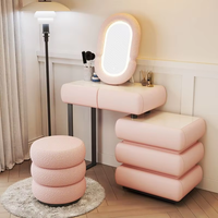 Table de toilette intégrée en bois massif et ardoise, style moderne et minimaliste pour chambre à coucher