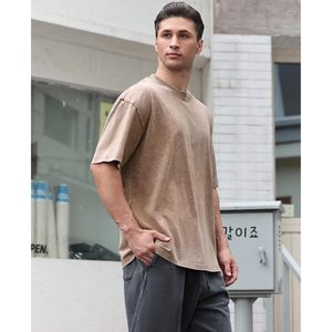 T-shirts Oversize Homme Keepsowing – Effet Délavé Acide, Coupe Ample, Style Vintage, Manches Courtes, Streetwear Décontracté en Coton Jersey Anti-UV - Product Image 3