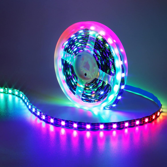 pixel Ws2812B Addressable Programmable 5050SMD Digital Rgb Led Strip Light 5V 60leds for DIY Chasing Color Project Led Strips