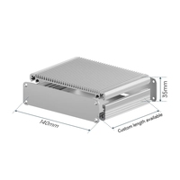 Boîtier en aluminium 6063 usiné CNC de précision, à dissipation thermique fractionnée, sablé et anodisé, haute résistance, blindage EMI/RFI pour PCB