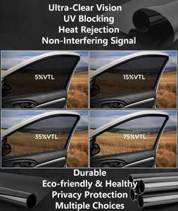 Film solaire teinté pour vitres de voiture OEM ODM à prix <span class=keywords><strong>d</strong></span>'usine, haute <span class=keywords><strong>d</strong></span>éfinition, 15% VLT, 2 mil, film teinté pour verre - Product Image 1