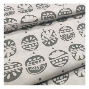 62014-Light 105GSM Organic <strong>Cotton</strong> Hemp Jersey Knitted Printed Fabric 70% Org <strong>Cotton</strong> 30% Hemp 158cm Width Summer Dresses - Product Image 4