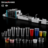 Machine de fabrication de gobelets en plastique haute vitesse pour gobelets transparents en PP, PET, PS et gobelets colorés