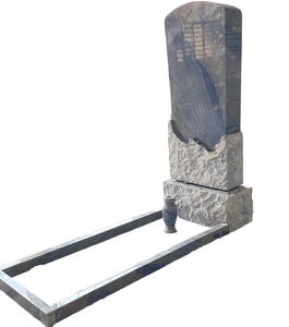 Pierre tombale bleue Azul Macaubas avec <span class=keywords><strong>pot</strong></span> de fleurs pour cimetière - Product Image 1