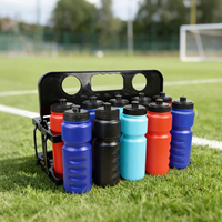 Porte-bouteilles d'eau portable en plastique à 8 emplacements, design moderne, pliable, réutilisable, écologique, pour l'extérieur, capacité de 1,3 L