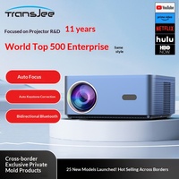 Proyector Portátil TRANSJEE para Conferencias, 1080P HD, 400ANSI Lúmenes, Inalámbrico, Android, Cine en Casa, Enfoque Automático