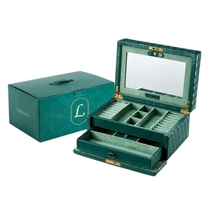Wholesale Vintage Large Jewelry Gift Boxe Custom Made Jewelry Box Packaging Personalized Jewelry Box Wood Custom Logo