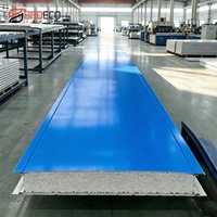 Bengkel Kontainer Prefabrikasi Gudang Rumah Bahan Bangunan Logam Panel Dinding EPS Panel Sandwich Interior