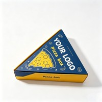 Caja Ecológica Desechable de Cartón Corrugado Triangular para Sándwiches, Pizza en Rodajas, Comida para Llevar, Envase para Comida Rápida