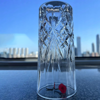 Verre à eau réutilisable de 410 ml pour la maison, design bohème, résistant à la chaleur, compatible lave-vaisselle, pour bière et jus