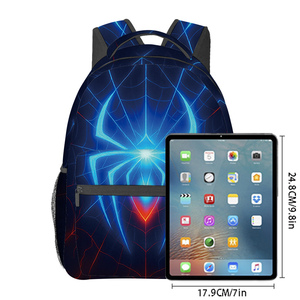 Alla moda zaino stampato ragno con cerniera poliestere impermeabile 3D cartone animato per studenti e insegnanti - Product Image 5
