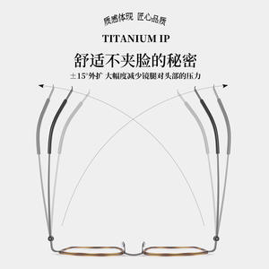 Monturas de Gafas Cuadradas Ip Titanium C2, Lentes de Acrílico Metálico, Verano 2024, Origen Danyang - Product Image 5