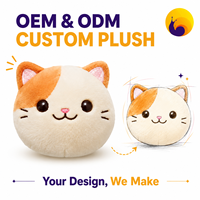 Peluches d'animaux mignons personnalisables en usine OEM, poupée en peluche, mascotte, couleur personnalisée, cadeau d'anniversaire pour enfants