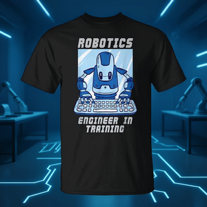 Camiseta de ingeniero en robótica en entrenamiento, diseño de robot con IA para niños y adultos - Product Image 3