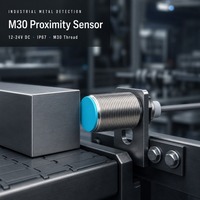 Capteur de proximité rond M30 à tête encastrée 10 mm pour détection de métaux, capteur inductif pour équipement d'automatisation de machines CNC
