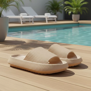 Sandalias Cloud Slides para Mujer y Hombre, Ligeras, a la Moda, con Masaje, Suela Gruesa Antideslizante, Pantuflas de Ducha - Product Image 3