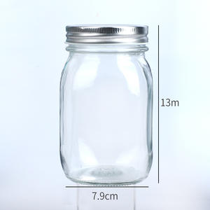 Contenedor de alimentos transparente de 500ml, tapa de aluminio, redondo, compra de frascos de vidrio, venta al por mayor - Product Image 6