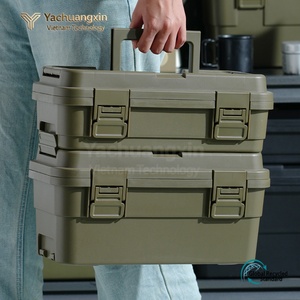 Customizable Logo Multifunctional Outdoor <b>Camping</b> Double Tier Glossy Finish Food-Safe Sit-Down Foldable PP <b>Storage</b> <b>Box</b> for Car - Product Image 4