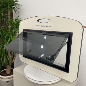 Parte del cuerpo Rv Esquina derecha R10 Ventana acrílica de doble acristalamiento con Red antiinsectos y rollo ciego en RVS y campistas - Product Image 1