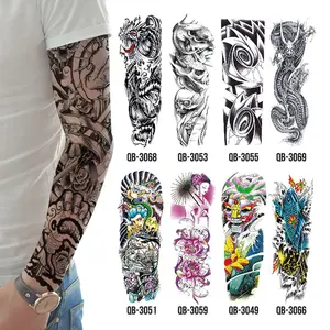 Grote Arm Mouw Zwart Sexy Waterdichte Tijdelijke Tattoo Sticker Full Arm Grote Tattoo Stickers Flash Tattoos