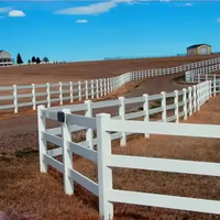 Clôture pour chevaux en PVC en gros, 3 rails, 2 rails, clôture de ferme en vinyle blanc