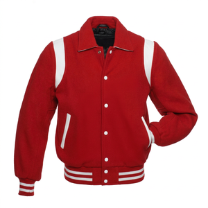 Customized Color <b>Men</b> <b>Woolen</b> Lettermen <b>Jackets</b> High Quality Breathable Winter Front Logo Customized Size Casual Design - Product Image 1