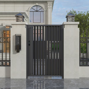 Porte manuelle double en alliage d'aluminium, fer forgé et acier inoxydable, garantie 3 ans, pour villa, cour, jardin extérieur, style postmoderne - Product Image 3