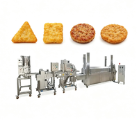 Ligne industrielle de production de hash browns - Machines de formage, d'enrobage et de friture pour aliments surgelés