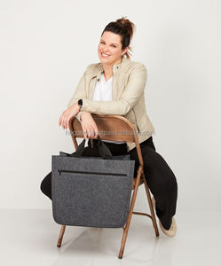 Classic Gift Handbags Large Capacity Ribbon Handle Decorative <b>PET</b> Felt Tote <b>Bag</b> Rectangle Shape Unisex Promotional Daily Work - Product Image 4