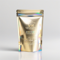 Sachet Doypack Personnalisé en Aluminium Imprimé avec Fermeture Zip et Fenêtre Transparente pour Thé 120g, Emballage Alimentaire Mat Givré