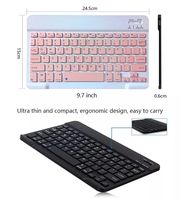 Neu Eingetroffenes Tragbares Kabelloses BT Mini-Tastatur & Maus Set 78-Tasten-Tastatur-Kombination für Mac PC iPhone iPad mit Android Windows