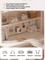 Bureau d'étudiant en forme de L d'angle simple et moderne avec étagère Ordinateur de maison et bureau pour chambre et salon