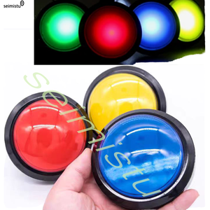 100Mm LED Chiếu Sáng Vòng Đẩy Nút Chuyển Đổi Đầy Màu Sắc Đẩy Nút DIY Arcade Trò Chơi Các Bộ Phận Máy 12V Đồng Tiền Hoạt Động Trò Chơi Nút - Product Image 1
