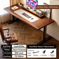 Bureau debout électrique réglable en hauteur, poste de travail pour ordinateur de jeu et de bureau à domicile