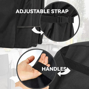 Housse de protection pour bac à feu de terrasse avec sangle d'épaule, en tissu Oxford imperméable et robuste, pour mobilier d'<span class=keywords><strong>extérieur</strong></span>, housse d'hiver - Product Image 5