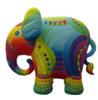 Statue gonflable de mascotte d'animaux sauvages sur mesure, éléphant gonflable personnalisé en tissu Oxford, impression par sublimation couleur intégrale