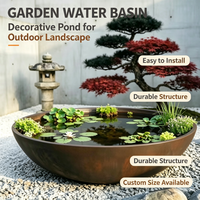 Bac à eau en acier durable personnalisé pour la décoration de jardin et l'architecture paysagère