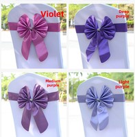 Nœuds de chaise élastiques sans nœud pour décoration florale de dossier de chaise, pour banquets de mariage en hôtel