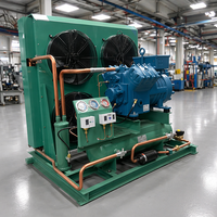 Unité de condensation à refroidissement par air à soufflage latéral à faible bruit pour chambre froide, unité de réfrigération à piston alternatif