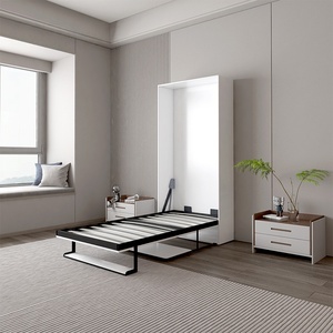 <span class=keywords><strong>Lit</strong></span> mural multifonctionnel pliable vertical, <span class=keywords><strong>lit</strong></span> Murphy avec bureau et étagère - Product Image 3