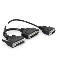Coche personalizado 16 pines OBD2/OBD 2 macho a hembra DB25 adaptador de conector OBDII a DB 25 pines/25 pines Cable de alambre 4 pies/metro